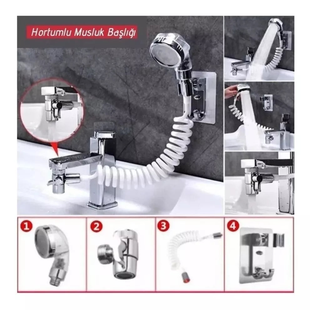 ADAPTADOR Grifo Extensor Baño Cabezal Con Soporte